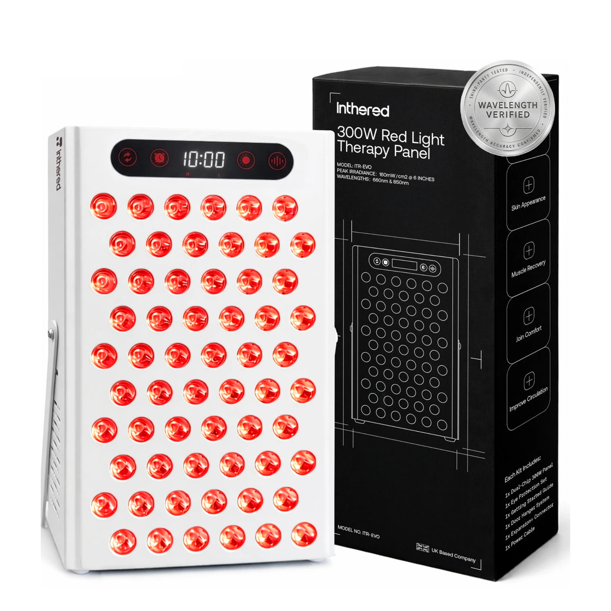 Inthered ITR-EVO Red Light Therapy Panel, 660nm & 850nm